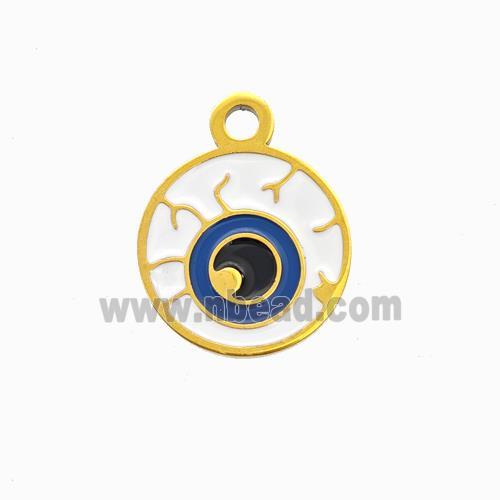 Halloween Devil Eye Charms 304 Stainless Pendant Multicolor Enamel Gold Plated