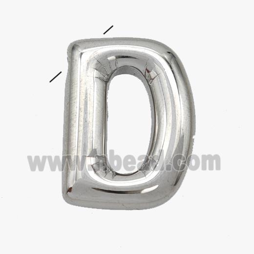 Raw Stainless Steel Letter-D Pendant