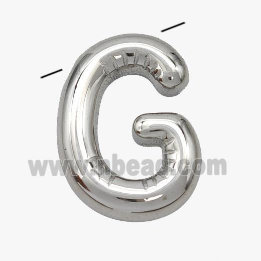 Raw Stainless Steel Letter-C Pendant