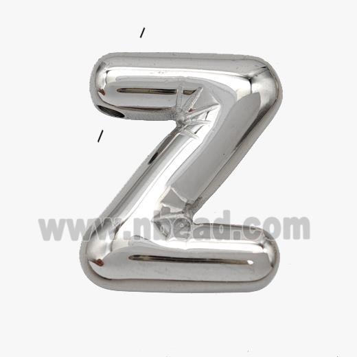 Raw Stainless Steel Letter-Z Pendant