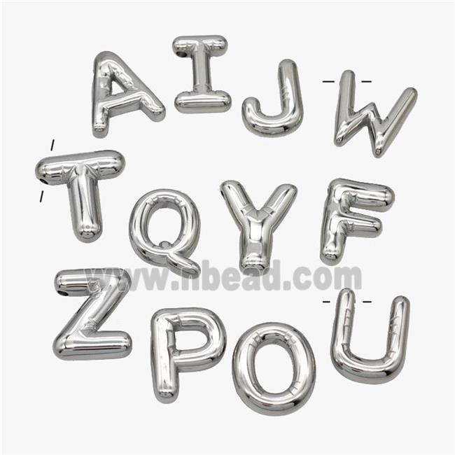 Raw Stainless Steel Letter Pendant Mix Alphabet