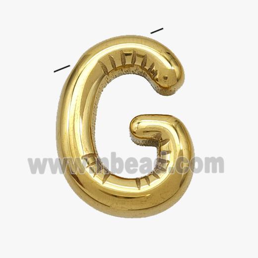 Stainless Steel Letter-G Pendant Gold Plated