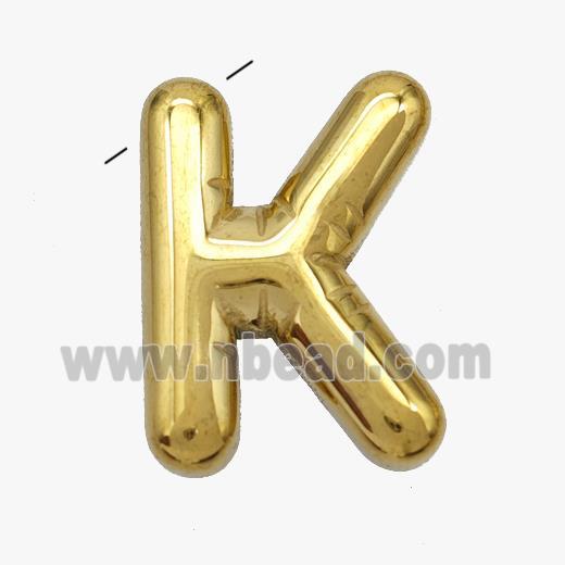 Stainless Steel Letter-K Pendant Gold Plated