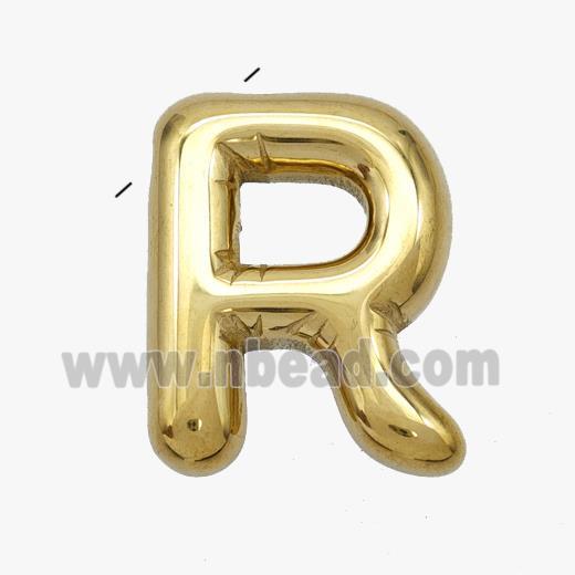 Stainless Steel Letter-R Pendant Gold Plated