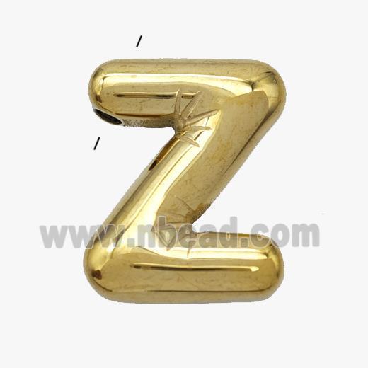 Stainless Steel Letter-Z Pendant Gold Plated