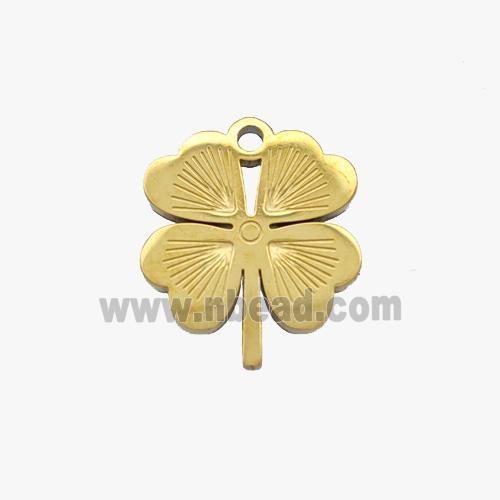 Stainless Steel Clover Pendant Gold Plated