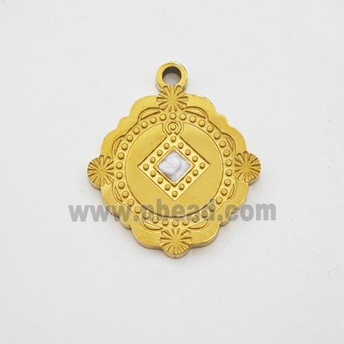 Stainless Steel Pendant Painted Gold Plated