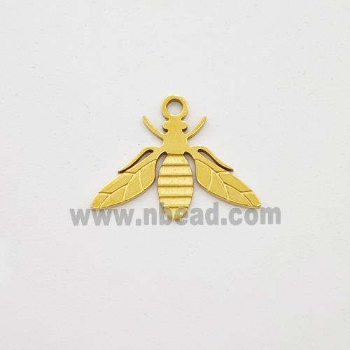 Stainless Steel Honeybee Pendant Gold Plated