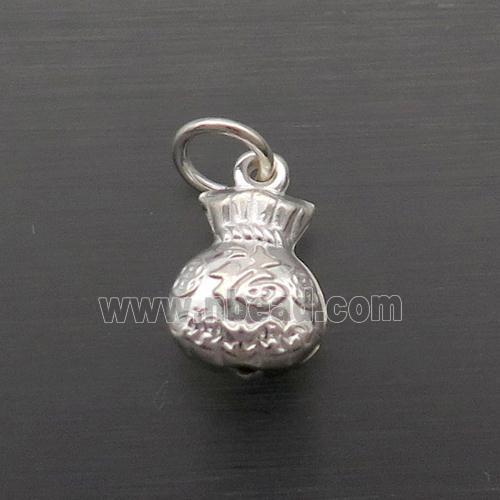 Sterling Silver Fu Bag Pendant