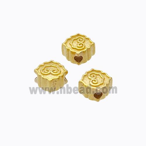 925 Sterling Silver Beads Lucky Cloud Gold Plated