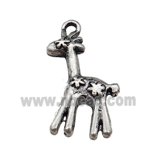 Tibetan Style Zinc Giraffe Charms Pendant Antique Silver