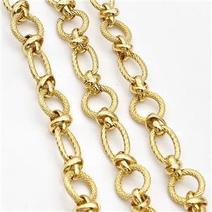 Copper Chain Gold Plated, approx 8-14mm, 12mm