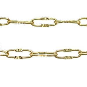 copper chain, gold plated, approx 5x14.5mm