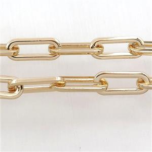 Alloy Chain, lt.gold plated, approx 8-23mm