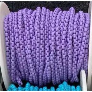 copper box chain with purple fireLacquered, approx 3mm