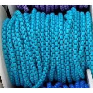 copper box chain with teal fireLacquered, approx 3mm