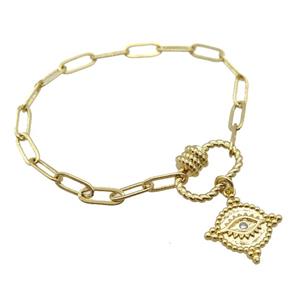 copper bracelet, gold plated, approx 4x11mm, 18cm length