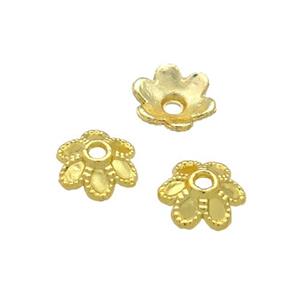 Copper BeadCaps Unfaded Gold Plated, approx 8mm