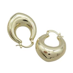 Copper Latchback Earring Gold Plated, approx 25-28mm