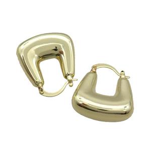 Copper Latchback Earring Gold Plated, approx 25mm