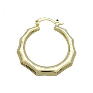 Copper Latchback Earring Gold Plated, approx 32-35mm