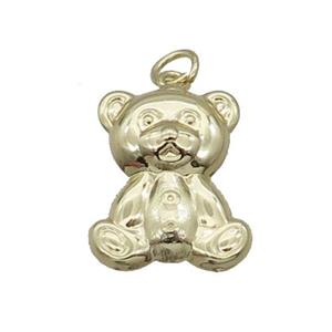 Copper Bear Pendant Gold Plated, approx 16-23mm