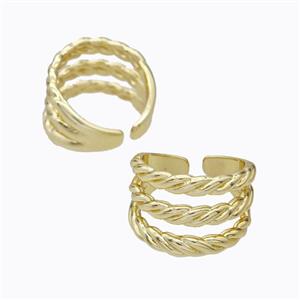 Copper Ring Gold Plated, approx 16mm, 18mm dia