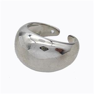 Copper Ring Platinum Plated, approx 14mm, 18mm dia