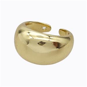 Copper Ring Gold Plated, approx 14mm, 18mm dia