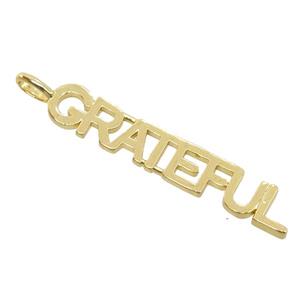 copper GRATEFUL pendant, gold plated, approx 6-38mm