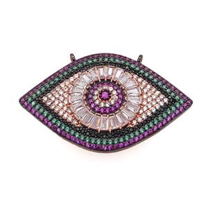copper Eye pendant pave zircon, rose gold, approx 25-40mm