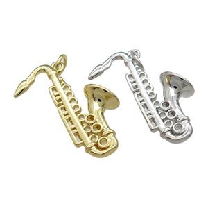 Copper Saxophone Charm Pendant Mixed, approx 20-25mm