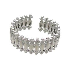 Copper Ring Platinum Plated, approx 8mm, 18mm dia