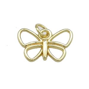 Copper Butterfly Pendant 18K Gold Plated, approx 11-16mm