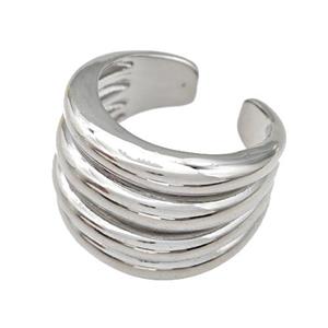 Copper Rings Platinum Plated, approx 18mm, 18mm dia