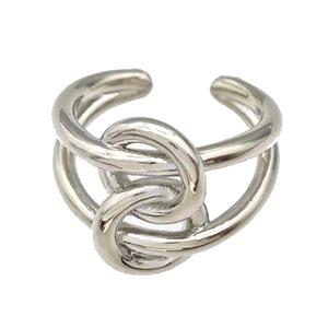 Copper Rings Platinum Plated, approx 11mm, 18mm dia