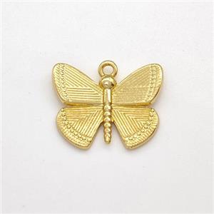 Copper Butterfly Pendant Gold Plated, approx 11-15mm