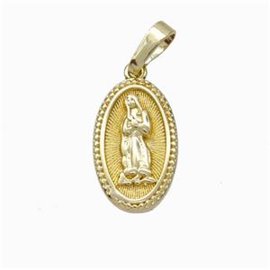 Jesus Charms Copper Pendant Gold Plated, approx 10-16mm