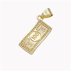 Copper MoneyCash Pendant Gold Plated, approx 8-16mm