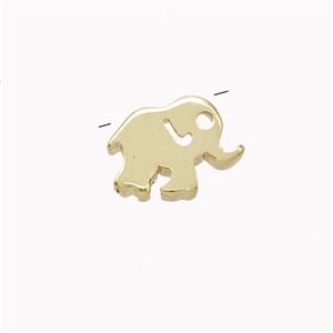 Copper Elephant Pendant Gold Plated, approx 8-10mm