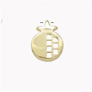 Copper Pineapple Pendant Gold Plated, approx 9-12mm