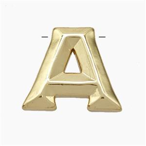 Copper Letter-A Pendant Gold Plated, approx 15-18mm