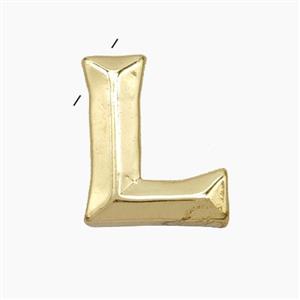 Copper Letter-L Pendant Gold Plated, approx 15-18mm
