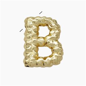 Copper Letter-B Pendant Gold Plated, approx 13-22mm