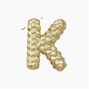 Copper Letter-K Pendant Gold Plated, approx 13-22mm