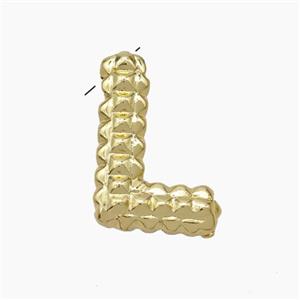 Copper Letter-L Pendant Gold Plated, approx 13-22mm