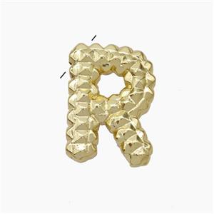 Copper Letter-R Pendant Gold Plated, approx 13-22mm