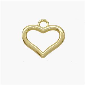 Copper Heart Pendant Gold Plated, approx 15mm