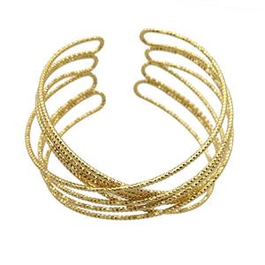 copper bangle, adjustable, gold plated, approx 35mm, 60mm dia