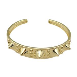 Copper Bangle Gold Plated, approx 12mm, 50-55mm